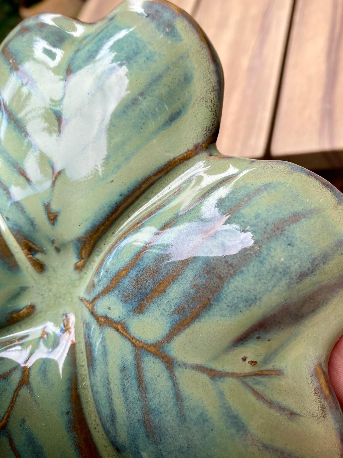 Klavertje vier muurhanger (met kleine beschadiging)