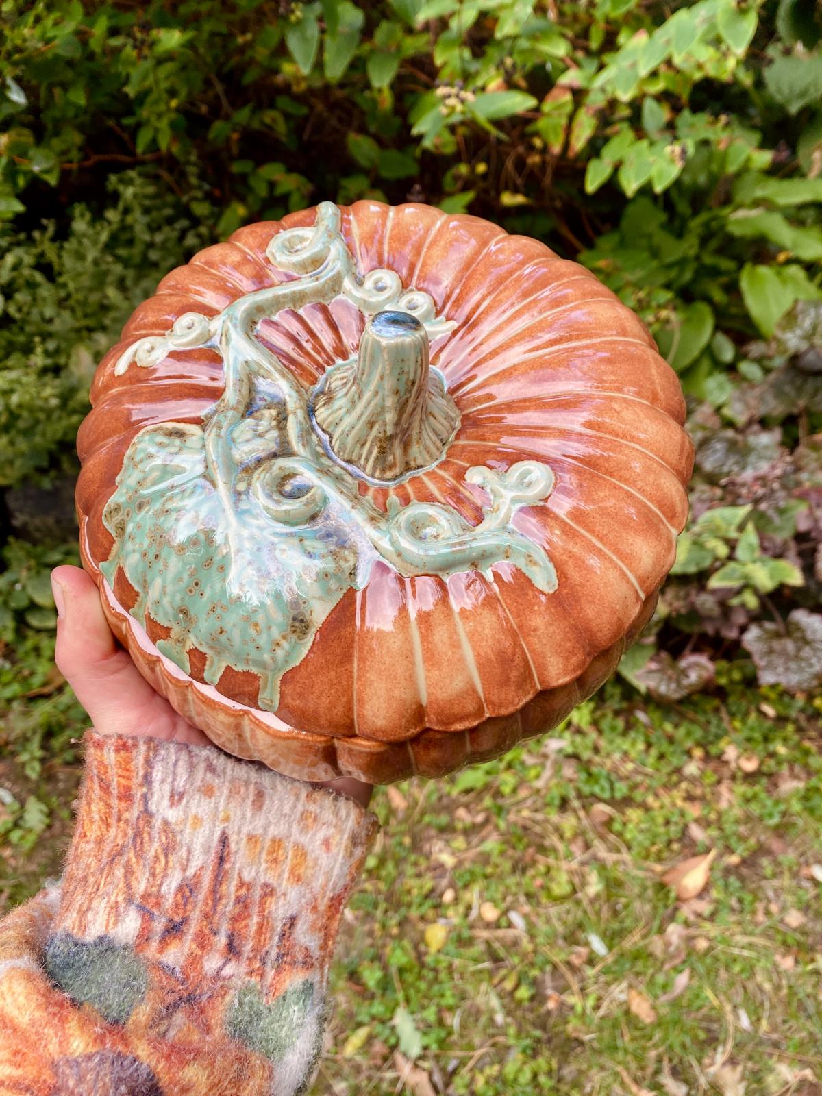 Grote pompoenpot (slecht passend deksel)