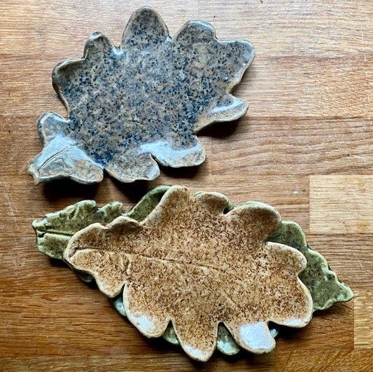 Set met 3 Eikenblad schaaltjes