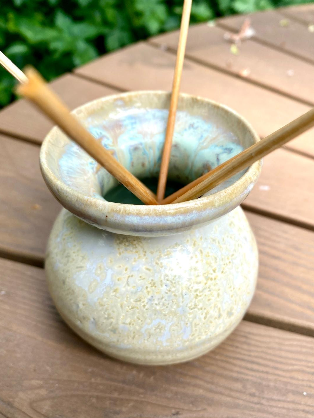 Klein vaasje kristalglazuur