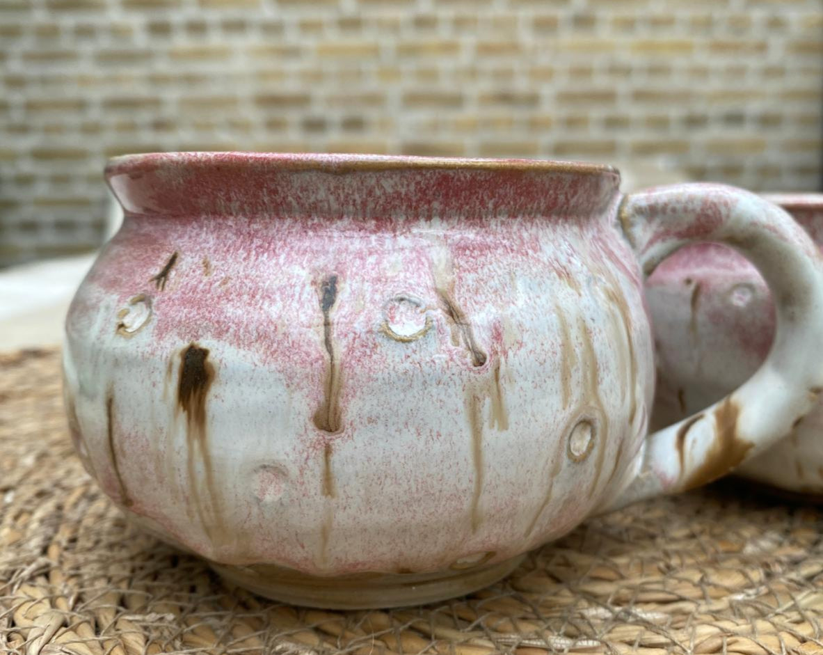 Set van twee roze mokjes