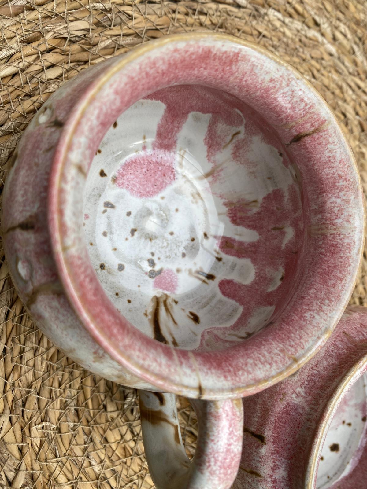 Set van twee roze mokjes