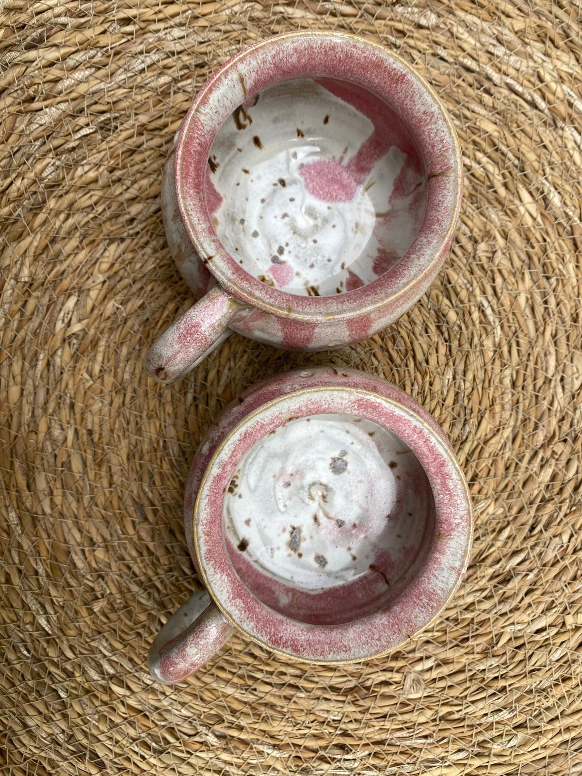 Set van twee roze mokjes